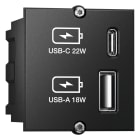 BACHMANN SALES GMBH - HMA917.227 CARICATORE 1XUSB A 1XUSB C 18 22WATT CM