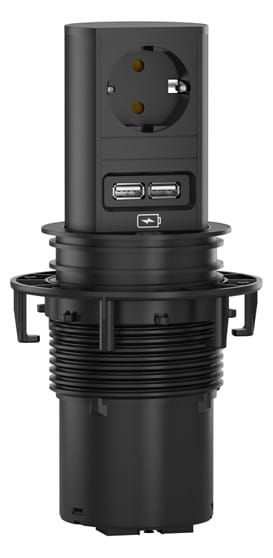 BACHMANN SALES GMBH - HMA928.0177 ELEVATOR 1XCEE 2XUSB A 2M CEE NERO