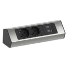 BACHMANN SALES GMBH - HMA932.015 CASIA 2 2XP40 1XUSB AC 22W 2.0M INOX