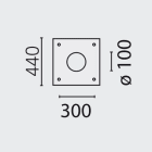 IGUZZINI ILLUMINAZI - IGZ3.1165.000.0 CONTROP.440X440 C/ZANC.D=22 L=500 X PAL.