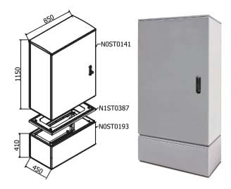 OEC SRL - OECN0ST0185/21 ARMADIO 850X1100X450 CON ZOCCOLO SERR.21