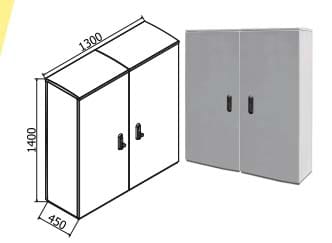 OEC SRL - OECN0ST0316/UN/21 ARMADIO 1300X1400X450 VANO UNICO SERR.21