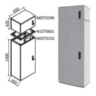 OEC SRL - OECN0ST0317/W ARMADIO 650X1400X450 + SOPRALZO NO/SERRA