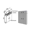 OEC SRL - OECN0ST0317/UN ARMADIO 1300X1400X450 VANO UNICO+SOPRALZ