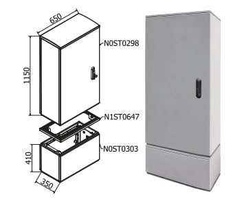 OEC SRL - OECN0ST0320 ARMADIO 650X1100X350 CON ZOCCOLO