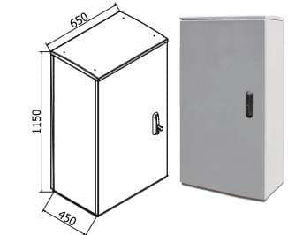 OEC SRL - OECN0ST0338/W ARMADIO 650X1100X450 NO/SERRATURA