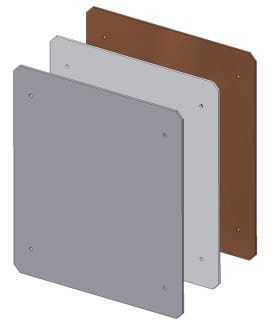 OEC SRL - OECN1ST0244 PIASTRA FONDO PVC 4MM ARMADI 610X609