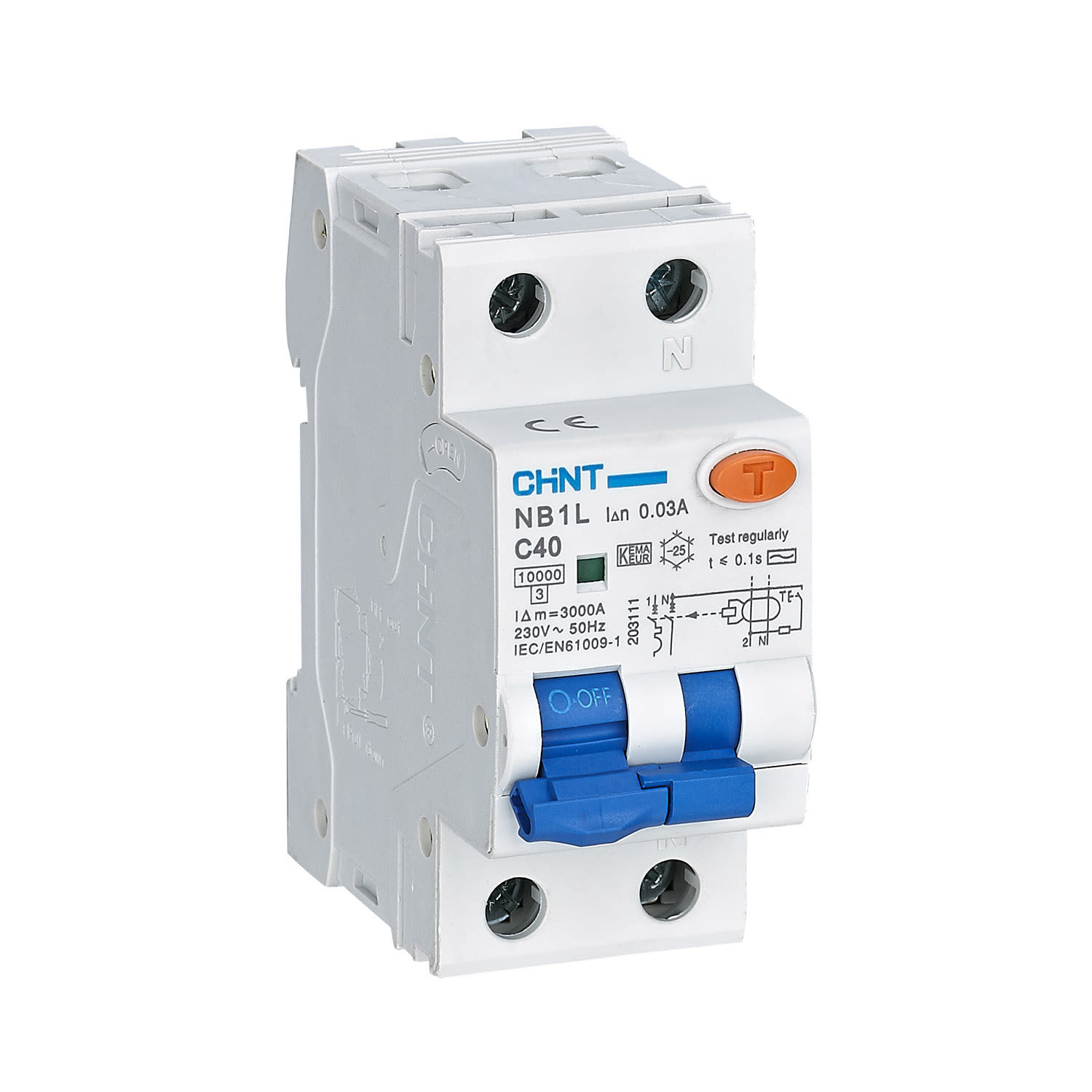 CHINT ITALIA INVESTM - CHT203104 NB1L2H/C6-1PN-10-AC30 -INT MTD 1P+N  6A