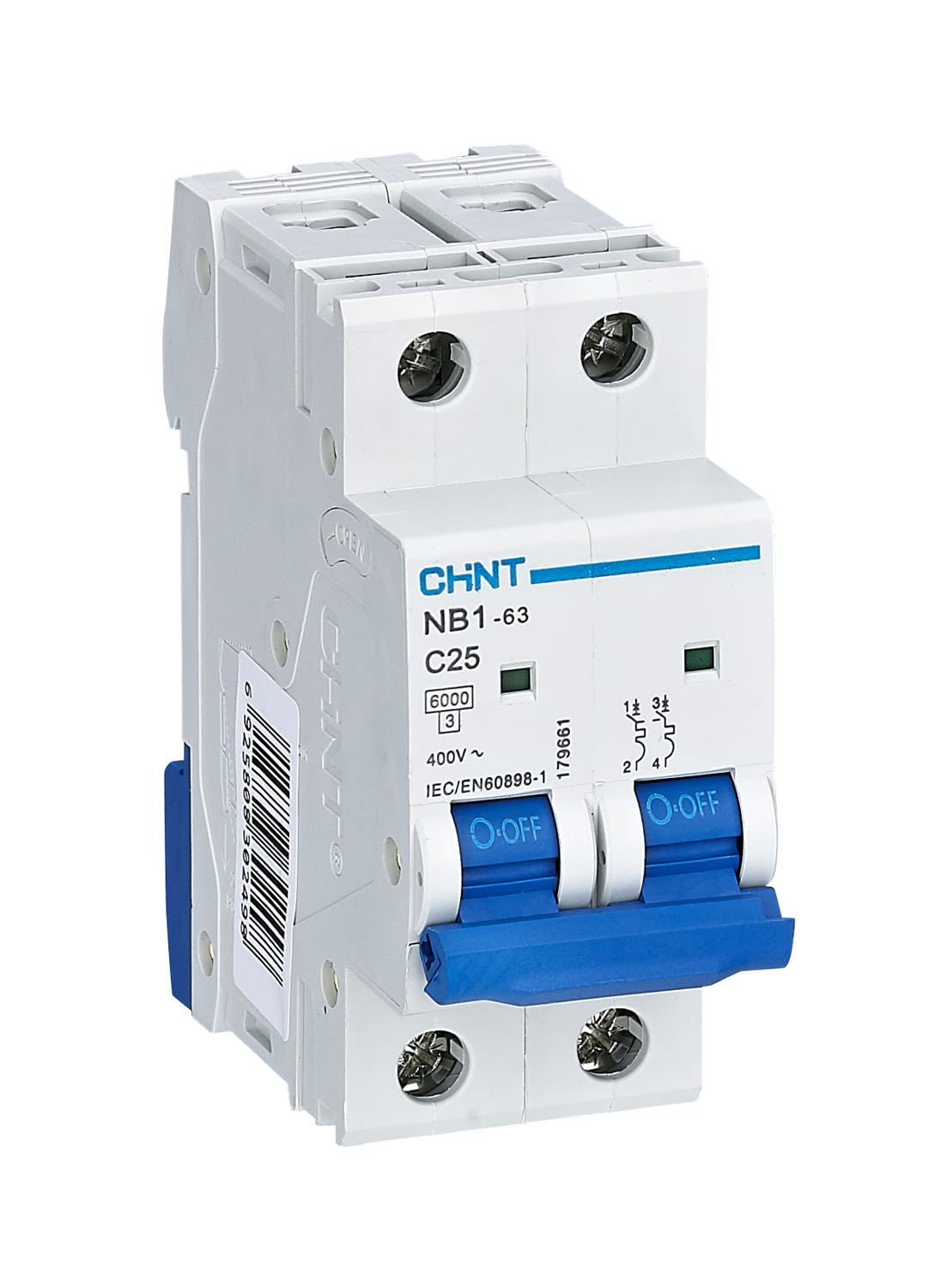 CHINT ITALIA INVESTM - CHT180347 NB1-63/C63-2P-6 -INT MT 2P 63A CURVA C 6