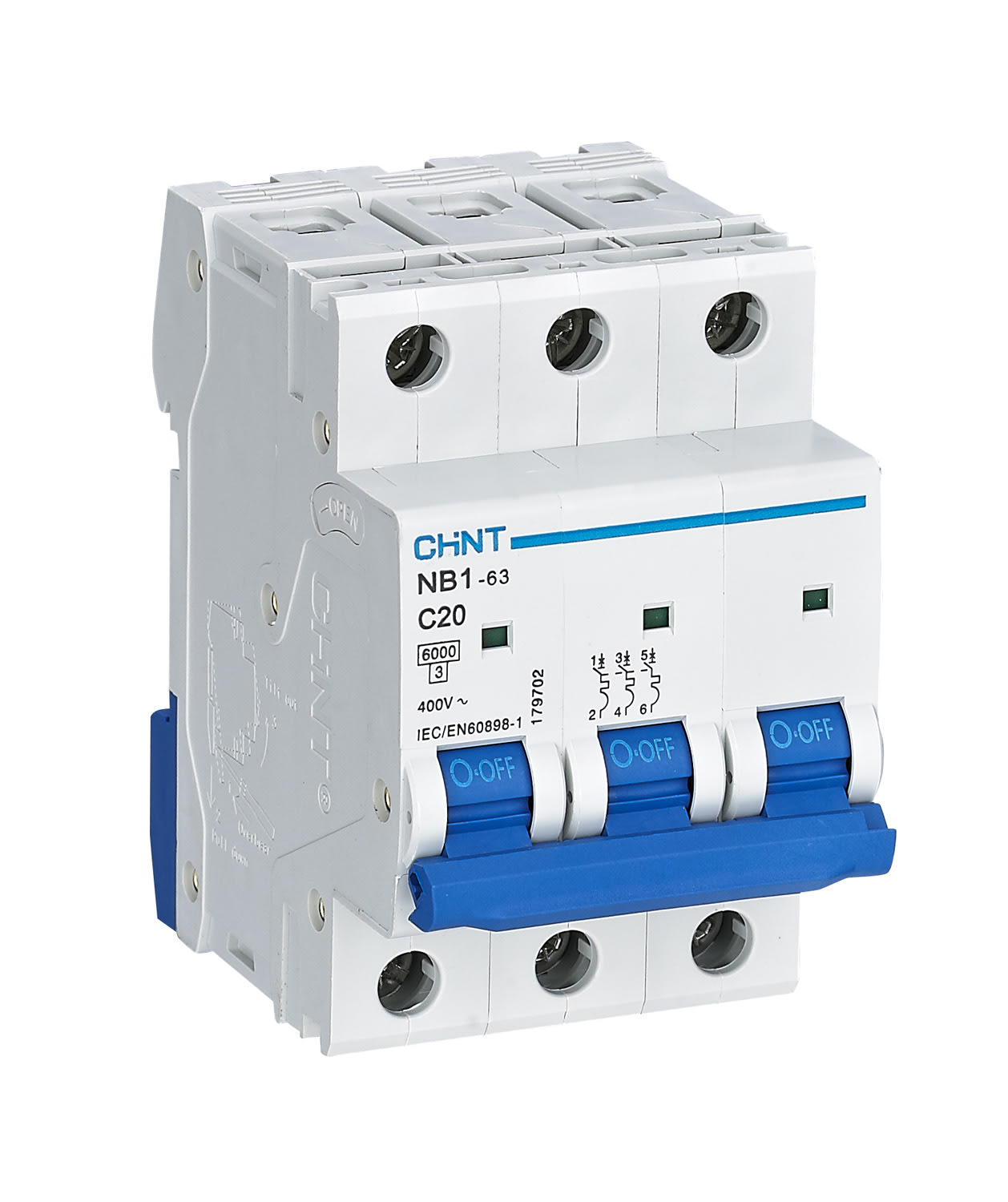 CHINT ITALIA INVESTM - CHT180355 NB1-63/C16-3P-6 -INT MT 3P 16A CURVA C 6