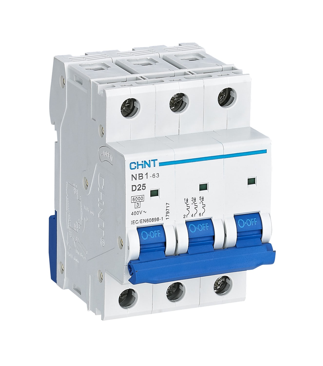CHINT ITALIA INVESTM - CHT180365 NB1-63/D25-3P-6 - INT MT 3P 25A CURVA D