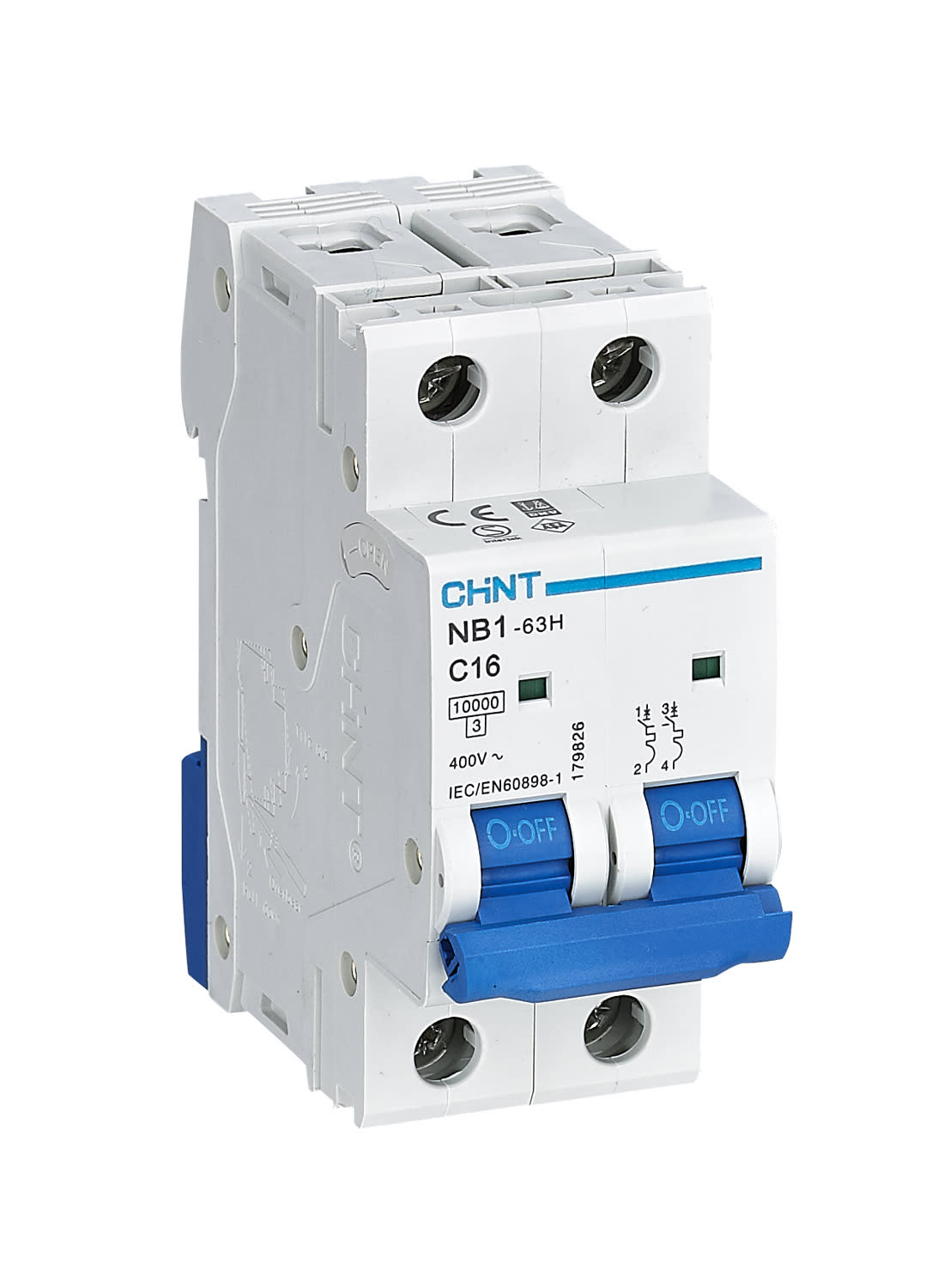 CHINT ITALIA INVESTM - CHT179836 NB1-63H/C63-2P-10 - INT MT 2P 63A CURVA