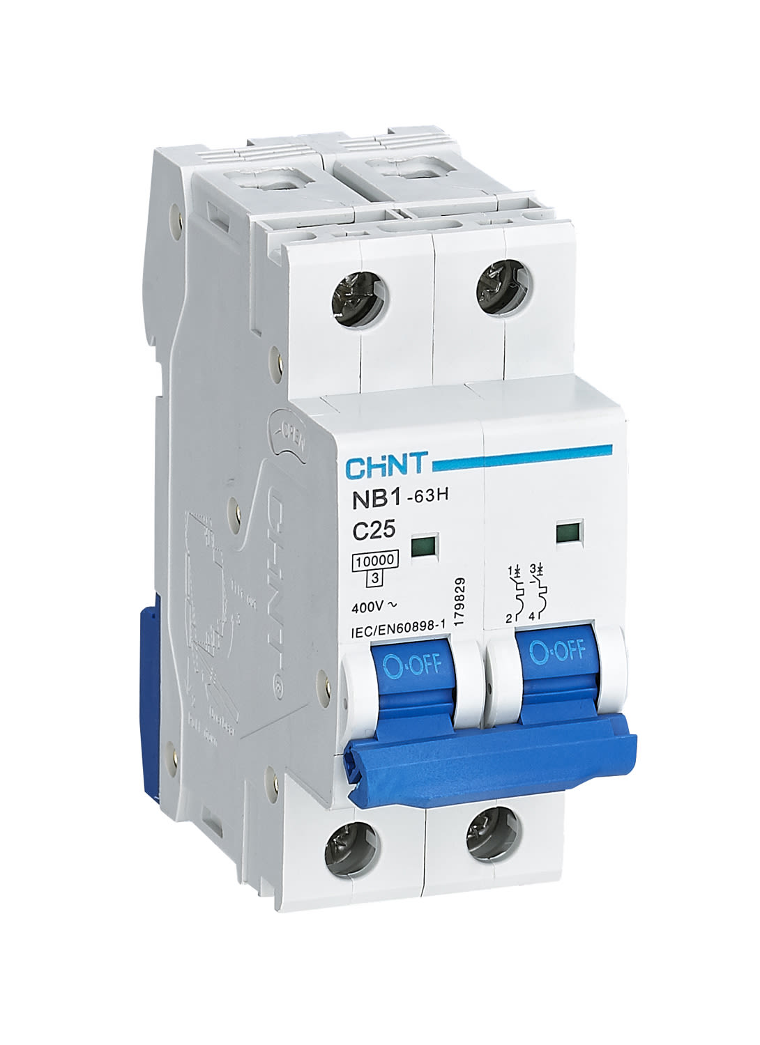 CHINT ITALIA INVESTM - CHT179829 NB1-63H/C25-2P-10 - INT MT 2P 25A CURVA