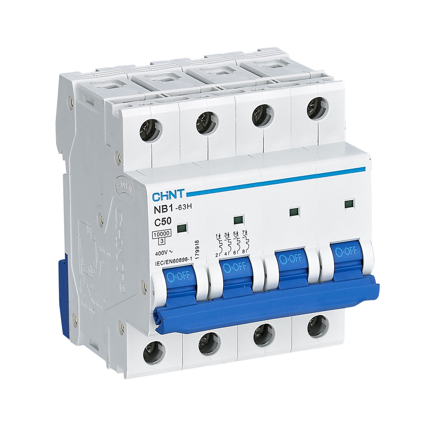 CHINT ITALIA INVESTM - CHT179918 NB1-63H/C50-4P-10 - INT MT 4P 50A CURVA