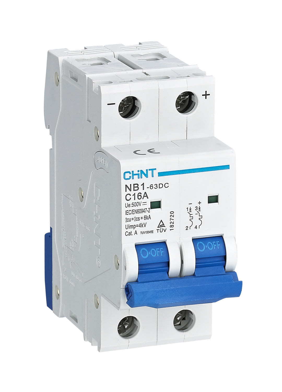 CHINT ITALIA INVESTM - CHT182720 NB1-63/DC16-2P-6 - INT MT 2P 16A 500VDC