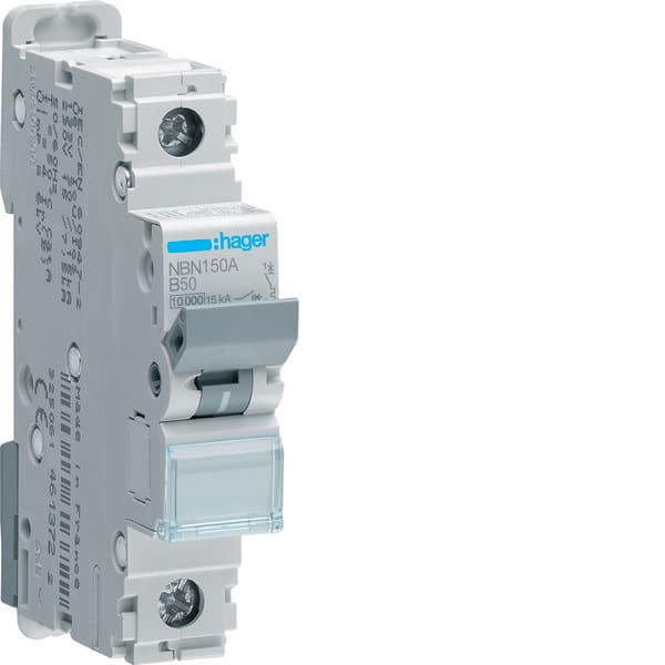 HAGER - HAGNBN150A INTERR. AUTOM. 1P 50A 10KA B 1M