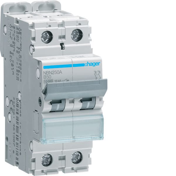HAGER - HAGNBN250A INTERR. AUTOM. 2P 50A 10KA B 2M