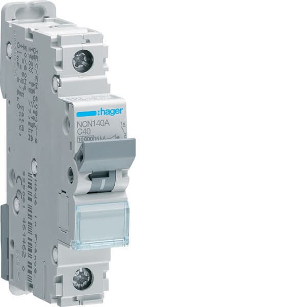 HAGER - HAGNCN140A INTERR. AUTOM. 1P 40A 10KA C 1M