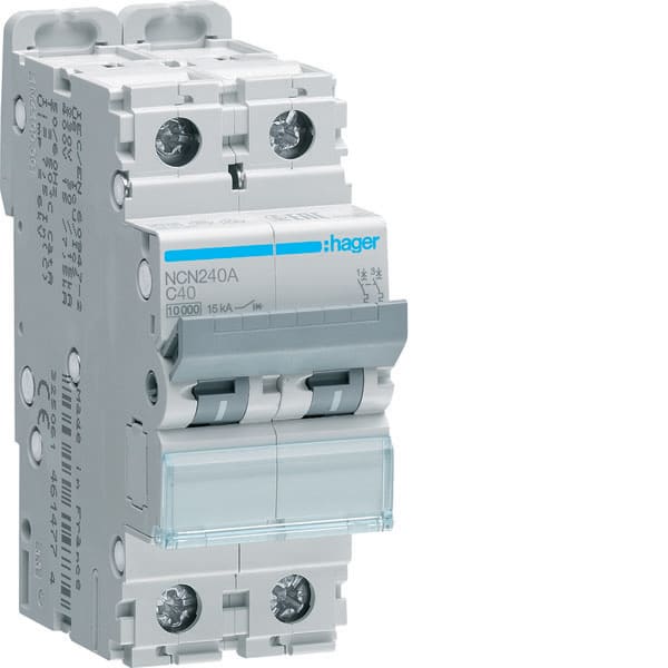 HAGER - HAGNCN240A INTERR. AUTOM. 2P 40A 10KA C 2M