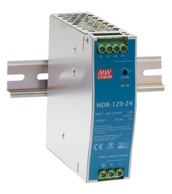 DIGIMAX SRL - DIXNDR-120-24 ALIMENTATORE DIN RAIL 24V 5A 120W