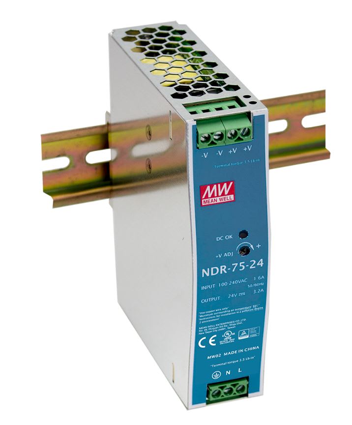 DIGIMAX SRL - DIXNDR-75-12 ALIMENTATORE DIN RAIL 12V 6.3A 75W