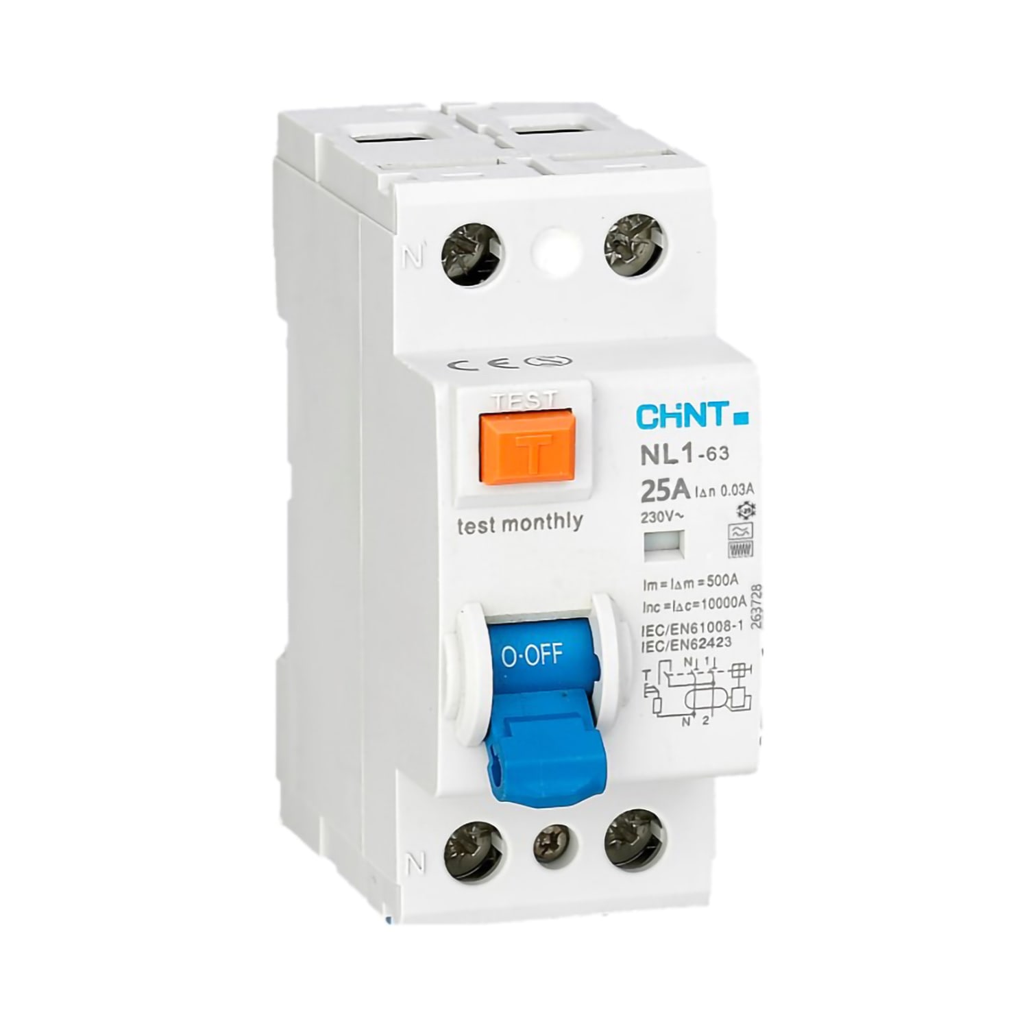 CHINT ITALIA INVESTM - CHT263717 NL1-63/25-2P-F30-DIFF PURO 2X25A 30MA TI