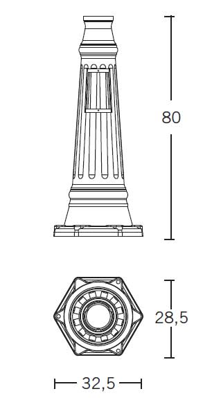NOBILE ITALIA - NOBBASE GRANDE/NA BASE PER LAMPIONI GRANDI CON FINESTRA NA