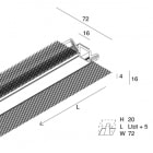 NOVALUX SPA - NOX101876.99 Profilo per Strip LED tagliabile in opera, per realizzare linee di luce incassate in muratura. Garanzia 5 anni.