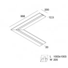 NOVALUX SPA - NOX101894.99 L-33: Profilo lineare per Strip LED tagliabile in opera, per realizzare linee di luce incassate nel cartongesso. Garanzia 5 anni.