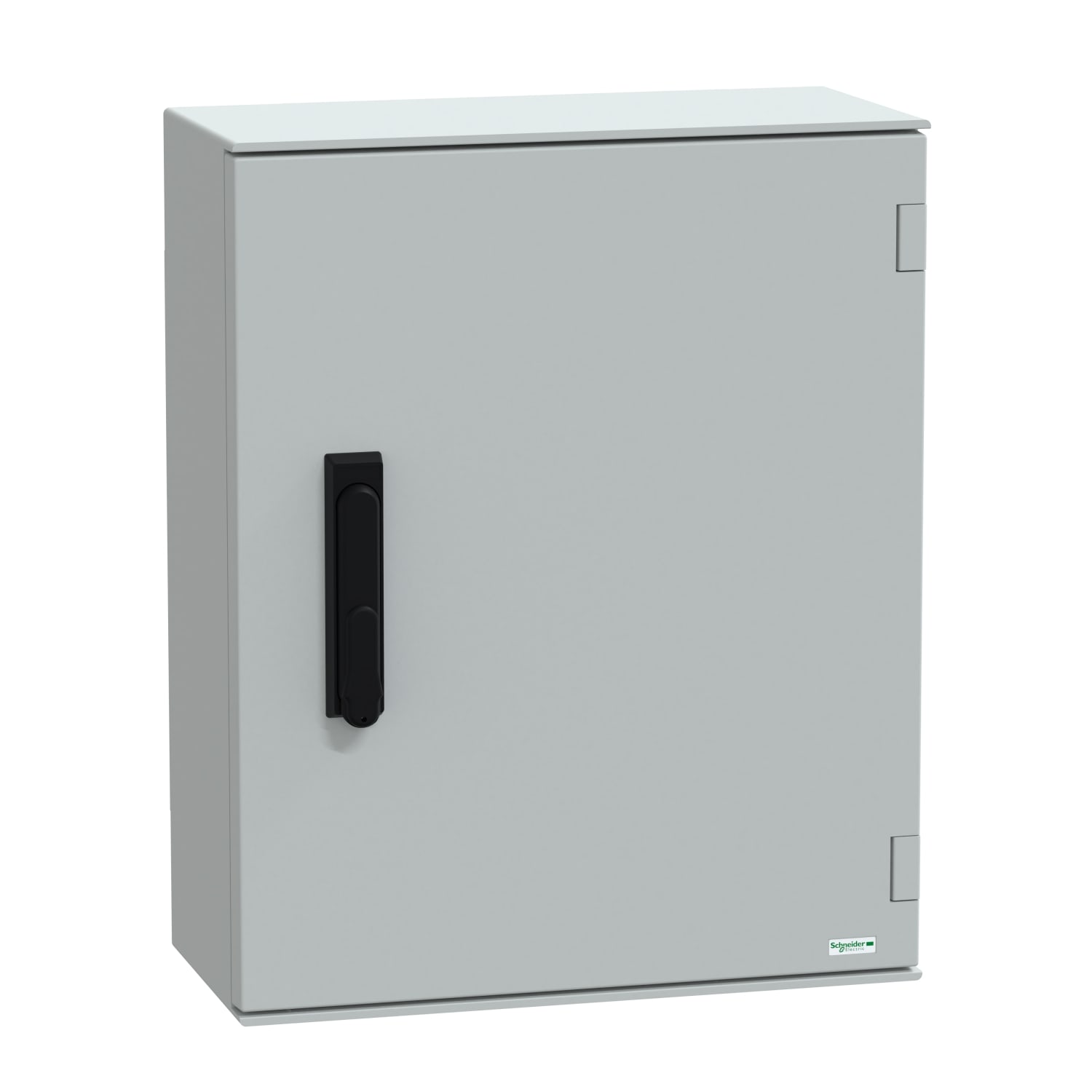 SCHNEIDER ELECTRIC - SNRNSYPLM54VG Cassetta in poliestere montata a parete, PanelSeT PLM, porta piena, con maniglia, 530x430x200mm, IP66, IK10, RAL 7035