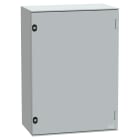 SCHNEIDER ELECTRIC - SNRNSYPLM75BG Cassetta in poliestere montata a parete, PanelSeT PLM, porta piena, con piastra in bakelite, 747x536x300mm, IP66, IK10, RAL 7035