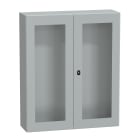 SCHNEIDER ELECTRIC - SNRNSYS3D121030DT Cassetta in acciaio montata a parete, PanelSeT S3D, porta trasparente doppia senza piastra 1200x1000x300, IP55, IK08