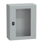 SCHNEIDER ELECTRIC - SNRNSYS3D5420T Cassetta in acciaio montata a parete, PanelSeT S3D, porta trasparente, senza piastra di montaggio, 500x400x200mm, IP66, IK08