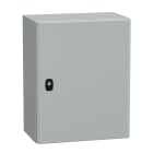 SCHNEIDER ELECTRIC - SNRNSYS3D5425P Cassetta in acciaio montata a parete, PanelSeT S3D, porta piena, con piastra di montaggio, 500x400x250mm, IP66, IK10