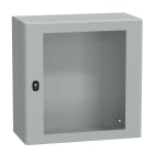 SCHNEIDER ELECTRIC - SNRNSYS3D6630T Cassetta in acciaio montata a parete, PanelSeT S3D, porta trasparente, senza piastra di montaggio, 600x600x300mm, IP66, IK08