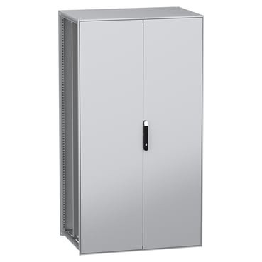 SCHNEIDER ELECTRIC - SNRNSYSFN2212802DP Armadio modulare a pavimento, PanelSeT SFN, acciaio decarbonizzato, piastra, 2200x1200x800 mm, 2 porte, IP55