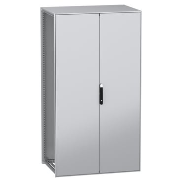 SCHNEIDER ELECTRIC - SNRNSYSFN2212802D Armadio modulare a pavimento, PanelSeT SFN, acciaio decarbonizzato, 2200x1200x800 mm, 2 porte, IP55