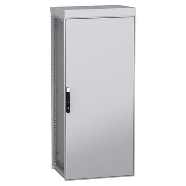 SCHNEIDER ELECTRIC - SNRNSYSFNHD18860 Outdoor floor standing modular electrical enclosure, PanelSeT SFN, decarbonized steel, 1800x800x600mm, IP55, RAL7035