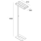 NOVALUX SPA - NOX106602.01 NINA 80W CCT 3000K 4000K H.1950x610x280mm