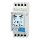 ORBIS - ORBOB178072 ASTRO NOVA CITY Interruttore Orario Digitale Astronomico 2 moduli DIN,giornaliero/settimanale,2 contatti, 12 V DC