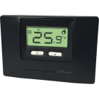 ORBIS - ORBOB324410 NEO ML + ANTRACITE Termostati digitali da parete, funzionamento riscaldamento/condizionamento, due livelli impostabili, Alim. 2 batterie 1.5V