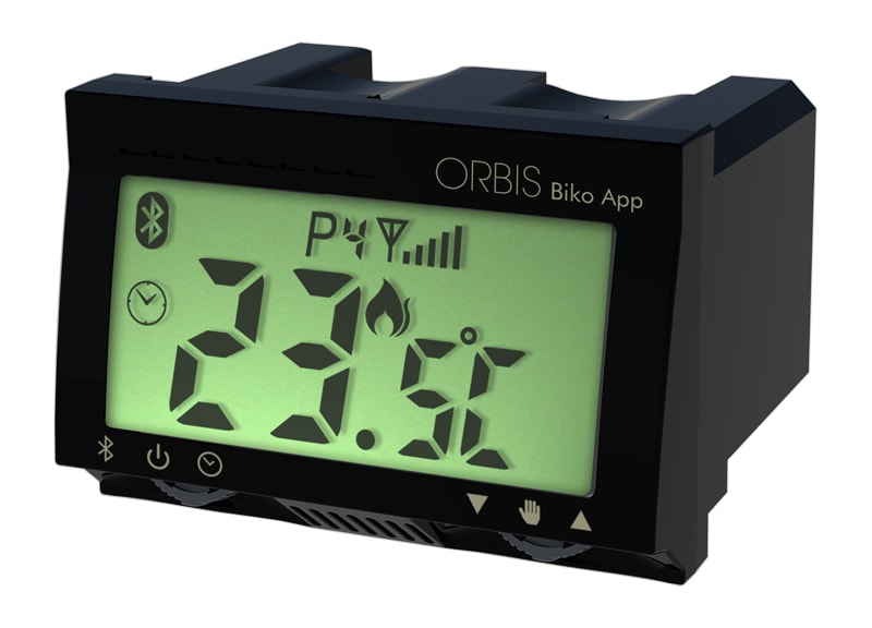 ORBIS - ORBOB325810 BIKO APP ANTRACITE Cronotermostato digitale da Incasso bluetooth, programmazione giornaliera/settimanale, alim. 2 batterie 1,5V