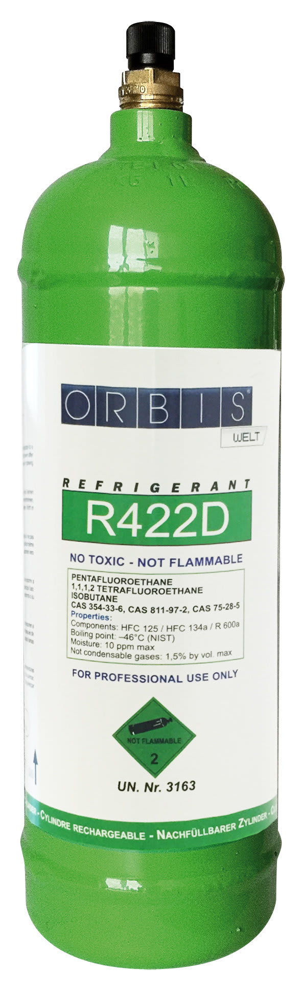 ORBIS - ORBOB576121 Gas R 422 D Bombola gas capacità 1 Litro