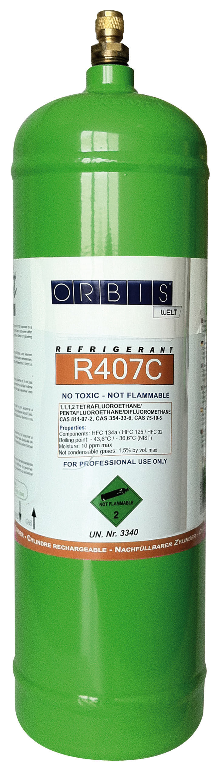 ORBIS - ORBOB576127 BOMBOLA GAS R 407C 2.5L.- 2KG