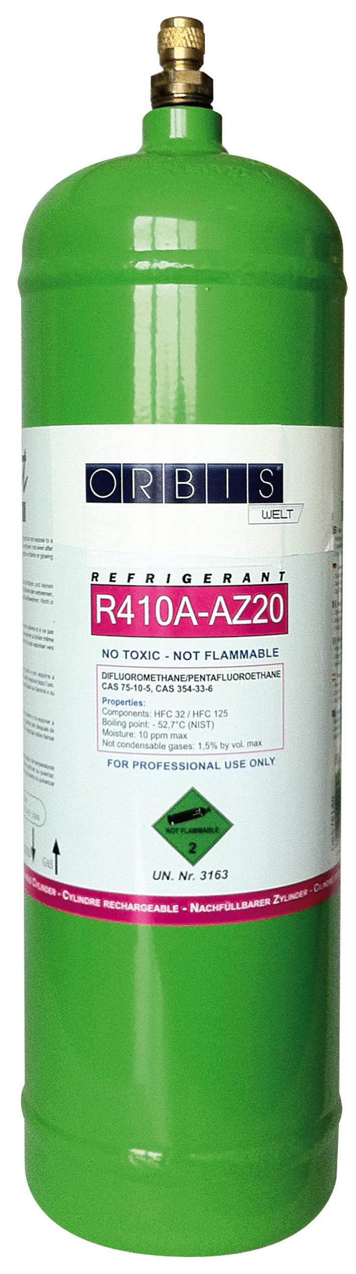 ORBIS - ORBOB576128 Gas R 410 A Bombola gas capacità 2,5 Litri