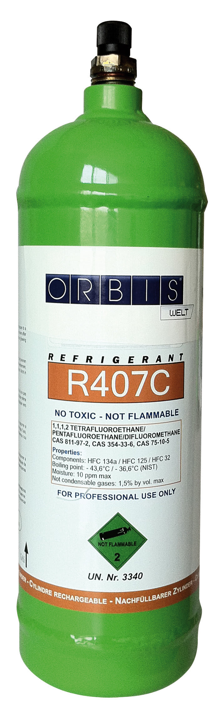 ORBIS - ORBOB576130 BOMBOLA GAS R407C 1L.- 0.85KG
