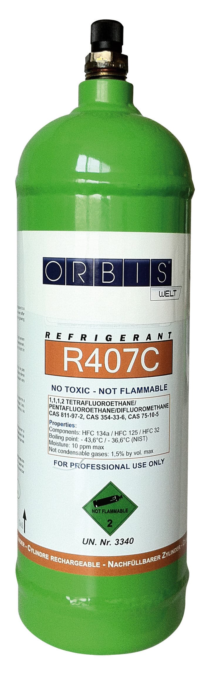 ORBIS - ORBOB576130 BOMBOLA GAS R407C 1L.- 0.85KG