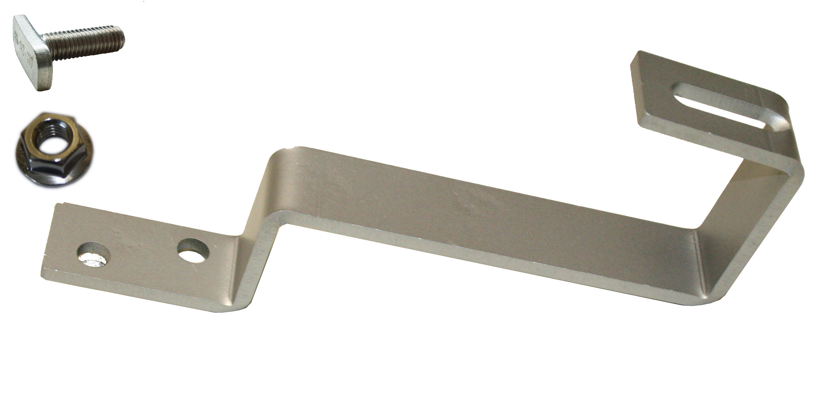 ORBIS - ORBOB620272 SSR-MXS Staffa semplice in ACCIAIO INOX AISI 304 con bulloneria per fissaggio su profilo, per tegole MARSIGLIESI, spessore 5mm