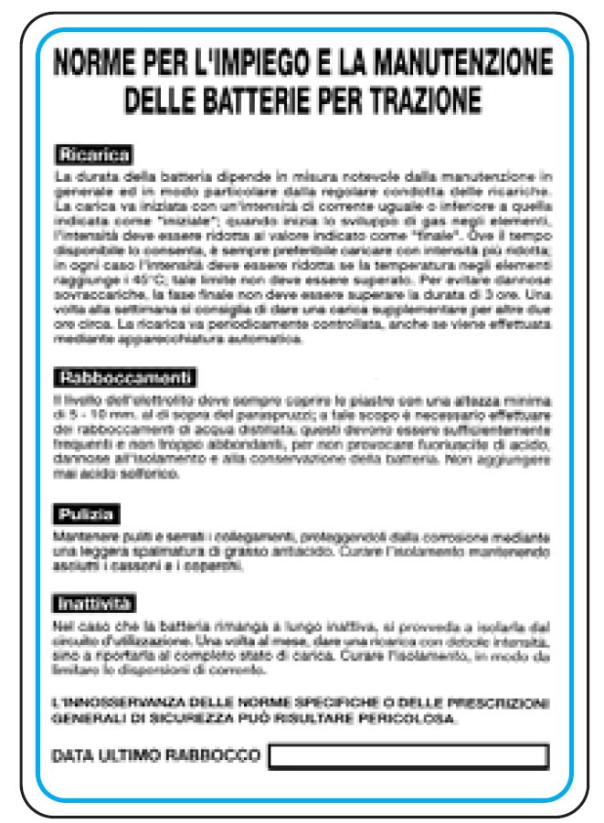 OCMEI SRL - OCM6CR1172 CART.330X470MM USO MAN.BATTER.TRAZ.