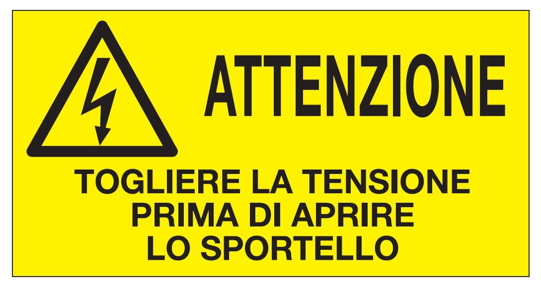 OCMEI SRL - OCM6ET2309 CF.10F ETICH. TOGL.TENS.PRIMA. 330X170